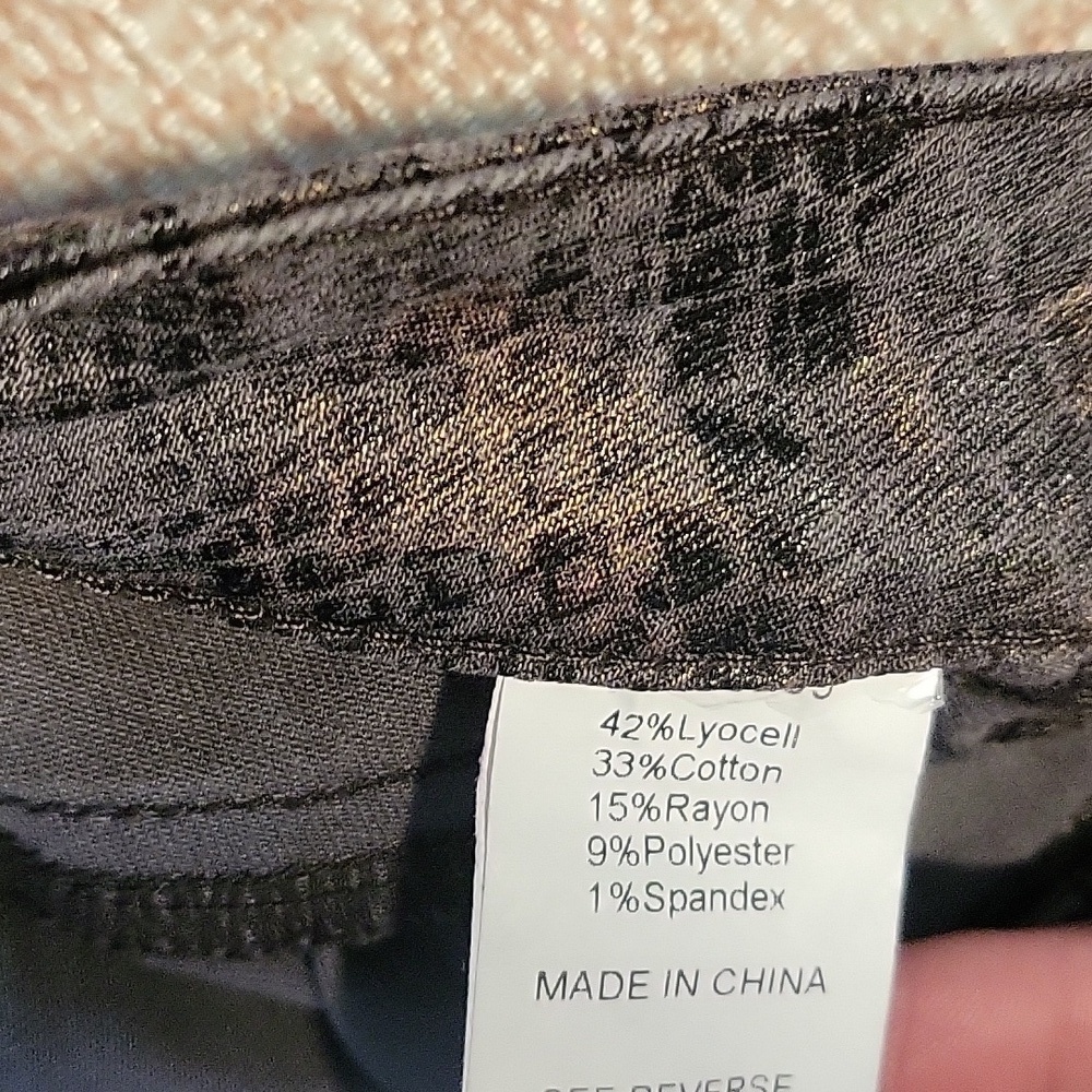 Level 99 Janice Ultra Skinny Stretchy Snakeskin Pants Size 26 - Picture 6 of 14